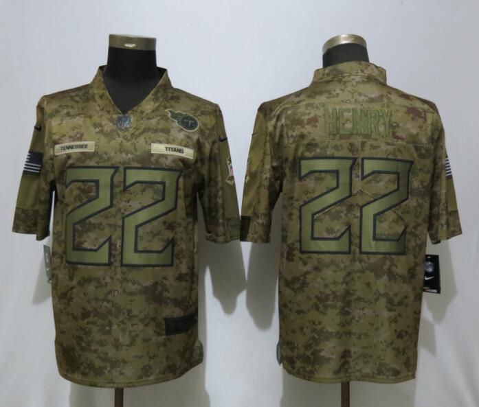 Men Tennessee Titans #22 Henry Nike Camo Salute to Service Limited NFL Jerseys